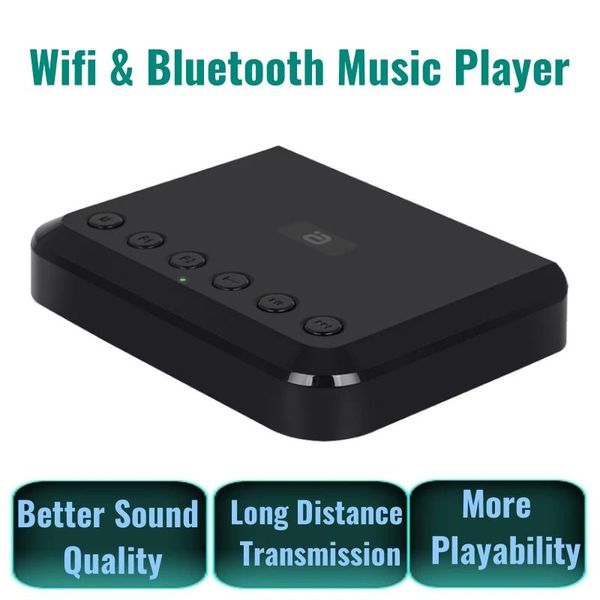 Haut-parleurs Streamer de musique Wifi pour système audio Home cinéma Récepteur audio Wifi sans fil pour Multiroom Adaptateur Bluetooth 5.0 pour haut-parleur