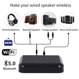 Récepteur audio sans fil Wifi Multiroom Bluetooth 5.0 Adaptateur de musique pour haut-parleurs Hifi optiques Airplay Spotify Dlna pour amplificateur