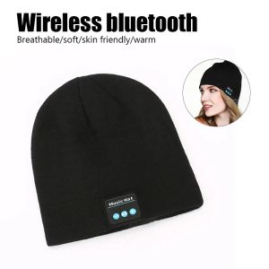 Haut-parleurs sans fil Bluetooth casque bonnet chapeau hiver Sport musique casquette casque avec micro haut-parleur pour Xiaomi Huawei Redmi Iphone