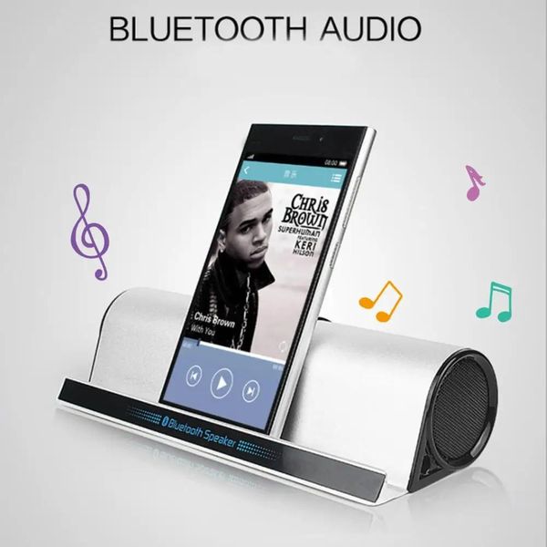 Altavoces Altavoces inalámbricos Bluetooth Soporte para tableta para teléfono Barra de sonido Columna estéreo de graves Modelo de música de alta fidelidad Subwoofer de audio portátil