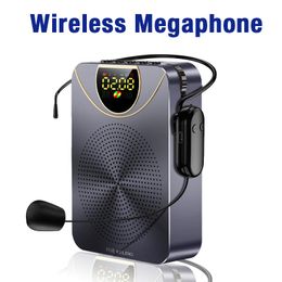 Luidsprekers Draadloze klok Megafoon Draagbare stemversterker Lerarengids Microfoon Luidspreker 5w Ondersteuning Tf-kaart U-schijfverbinding