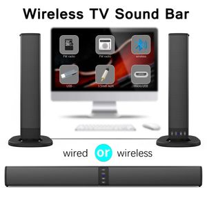 Luidsprekers Draadloze Home Theater Sound Bar 3D Stereo TV Soundbar met Subwoofer Bluetooth-luidspreker voor PC Computer Telefoon Luidsprekers boombox