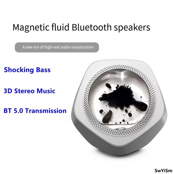 Haut-parleurs Haut-parleur Bluetooth à fluide magnétique sans fil 5.0 compatible rythme visuel caisson de basses 360 son surround système audio home cinéma