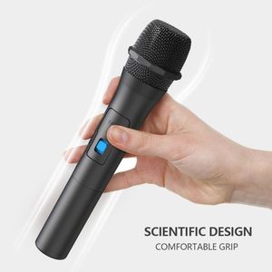 Haut-parleurs Kits de système de Microphone sans fil récepteur Usb Microphone karaoké portable fête à la maison haut-parleur de télévision intelligente micro de chant