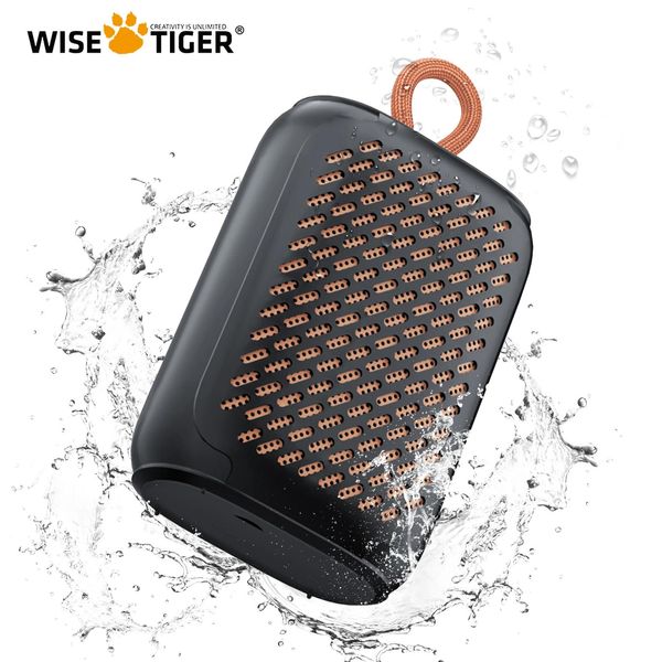 Haut-parleurs WISE TIGER Super Mini haut-parleur Bluetooth portable grand son basse percutante 12H temps de jeu double appairage IPX7 étanche pour l'extérieur