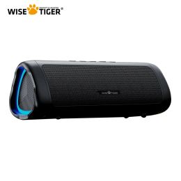 Haut-parleurs Wisetiger Bluetooth en haut-parleur Bluetooth Box extérieur BT5.3 Tws Tws High Quality Sound Enceinte 24hour Play With Light