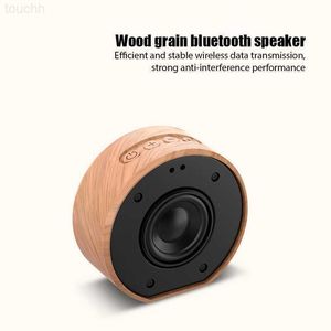 Haut-parleurs Grain de bois sans fil Bluetooth Portable Mini Subwoofer Support stéréo carte Tf anti-poussière voiture bureau sport haut-parleur R230227 L230822