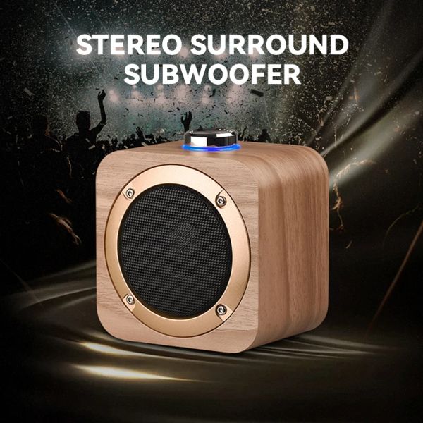 Haut-parleurs en bois Bluetooth haut-parleur sans fil ordinateur portable maison Tws interconnexion sans fil cadeau Surround son petit Audio stéréo