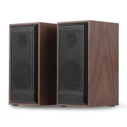 En haut-parleurs en bois en bois en bois en bois naturel en haut de bureau haut-parleur USB Surround Ordinter haut-parleur bois multimédia haut-parleur