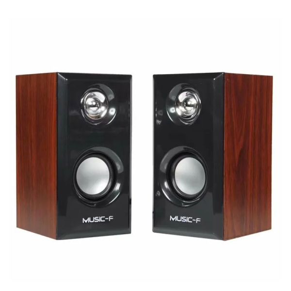 Haut-parleurs Endeurs en bois en bois USB Powered audio 3,5 mm Jack surround Sound en bois des haut-parleurs câblés haut-parleurs pour smartphones pour ordinateur portable