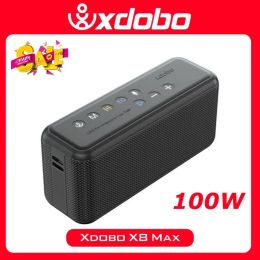 Luidsprekers XDOBO X8 MAX 100W draagbare luidspreker Draadloze Bluetooth Soundbar BT5.0 Power Bank TWS Klankkast 20000mAh Boombox Audiospeler