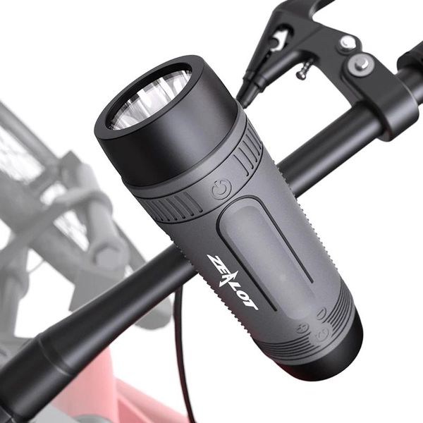 Altavoces Zealot S1 Altavoz Bluetooth Radio FM Impermeable Al aire libre Altavoz inalámbrico portátil para bicicleta Soporte para tarjeta TF + Linterna + Soporte para bicicleta