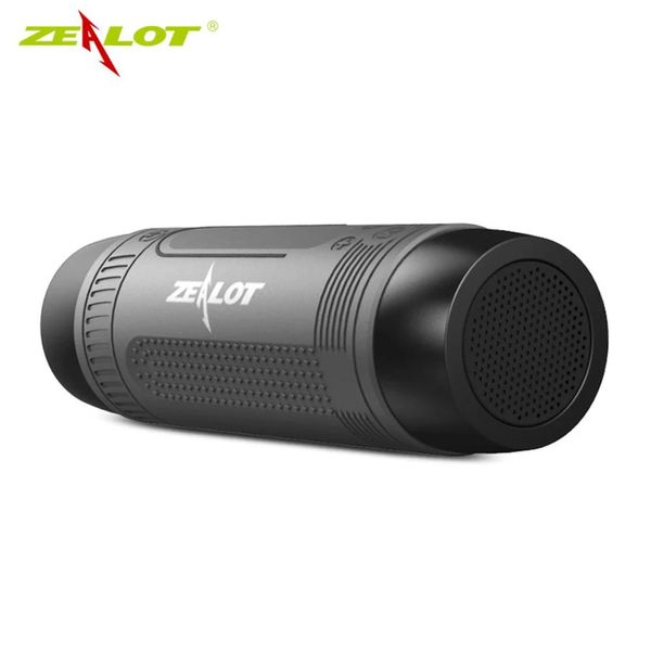 Altavoces ZEALOT S1 Altavoz Bluetooth portátil Altavoz inalámbrico para bicicleta Radio FM Boombox impermeable para exteriores Soporte para tarjeta TF Linterna auxiliar