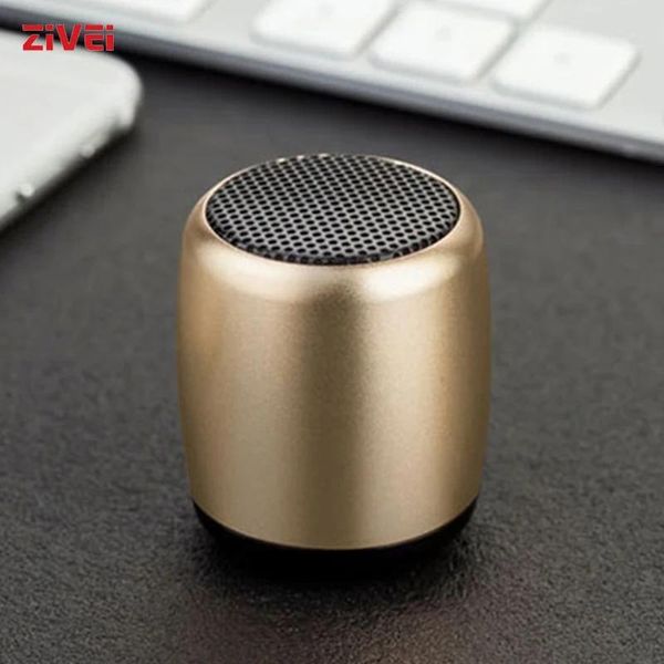 Haut-parleurs Zivei Gold Mini haut-parleur en métal TWS Bluetooth avec une touche facile à utiliser et léger facile à transporter BM3