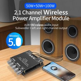 Luidsprekers ZKMT21 ZK502L 50Wx2 Bluetooth 5.0 Digitale Versterker Board Subwoofer AUX Audio Stereo AMP Module voor Thuis