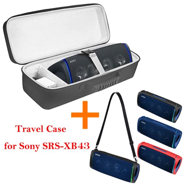 ZOPRORE sacs de voyage durs EVA boîte de rangement de transport + coque en silicone souple pour Sony SRSXB43 haut-parleur Bluetooth pour étui Sony SRSXB43