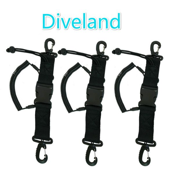 Spearfishing Accessoires Diva Diving Snappy Coil Springs Camera Lonyard Spirale avec une boucle de boucle