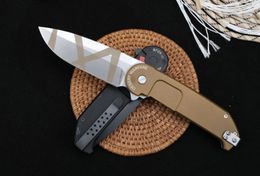 Oferta especial BF2RCT Flipper Cuchillo plegable N690 Hoja de punto de caída recubierta de titanio 6061-T6 Mango Rodamiento de bolas Cuchillos tácticos de supervivencia con caja al por menor