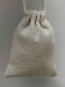 Speciale 20 / veel 12 * 15cm Overlocked Cotton Linnen Kleine Tas Geschenk Pouch Pasen Kerst Trouwketting Sieraden