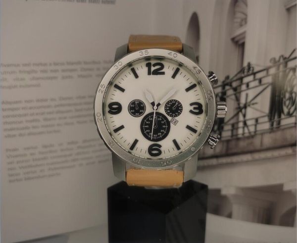 Spécial tout neuf Top qualité hommes montre mode horloge décontractée grand cadran homme montres-bracelets