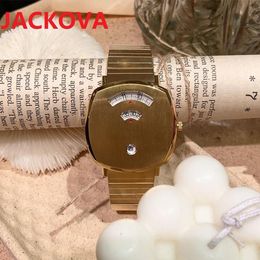 Marca especial de alta calidad para mujer, reloj de cuarzo a la moda, 35mm, amantes de lujo, reloj de mesa de acero inoxidable 316L, plata, oro rosa