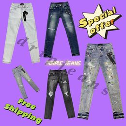 Liquidación especial: jeans morados para hombres de alta calidad, jeans de diseñador, jeans delgados, jeans ajustados, jeans de goteo, jeans de estilo de hip hop, moda de goteo de EE. UU., Jeans de marca púrpura