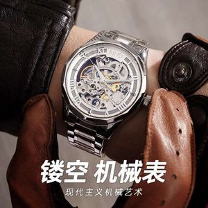 Compteur spécial grand cadran entièrement automatique mécanique affaires sport haut de gamme nouveau beau évider montre pour hommes