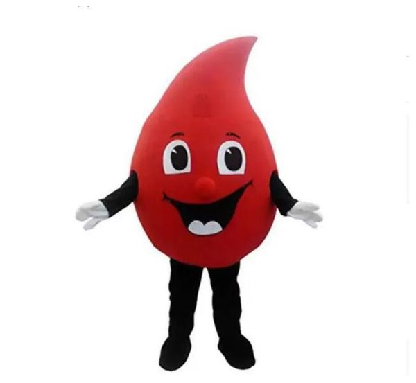 Spécial personnalisé rouge goutte de sang mascotte costume dessin animé fantaisie déguisement fête carnaval Costume carnaval fête Costume