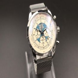 Édition spéciale Quartz montre des hommes calendrier calendrier blanc cadran blanc platine squelette squelette en acier inoxydable mode numérique M299d