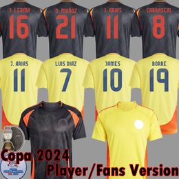 2024 Copa Colombie Maillots de football à l'extérieur 2025 1990 Valderrama Retro 24 25 FALCAO JAMES maillot de football à domicile CUADRADO National hommes enfants kit Camiseta de futbol maillot