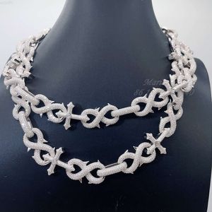 Collier spécial en argent 925 avec diamant Moissanite, bijoux Hip Hop glacé, lien cubain Vvs Moissanite, collier Hip Hop