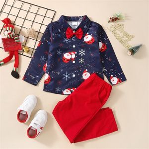 Occasions spéciales 26 ans Noël hiver automne né bébé garçon vêtements salon ensemble chemises à manches longues pantalons tenues ensembles 2 3 4 5 6 trucs 220830