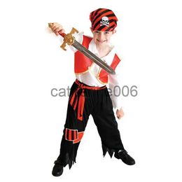 Speciale gelegenheden Ahoy Matey Boy's Costume Boys Pirate Captain Costumes For Kids Children Halloween Purim Party Carnival Cosplay X1004