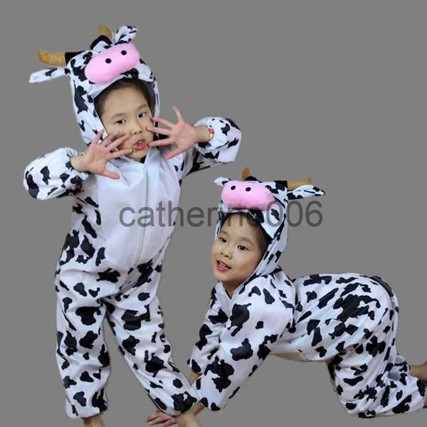 Speciale Gelegenheden Kinderen Cartoon Dier Melk Koe Kostuum Prestaties Jumpsuit Halloween Kostuums voor Jongen Meisje Party Prestaties Kostuums x1004