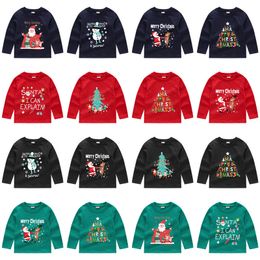 Occasions spéciales Enfants Enfants Sweat-shirt de Noël Garçons Filles Funny Print Pull à manches longues Oneck Sweats à capuche Automne Tops 220830