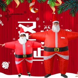 Speciale gelegenheden Kerstmis Santa Claus Kostuums Cosplay Kleding Jumpsuit Volwassenen opblaasbare sets feest 220909