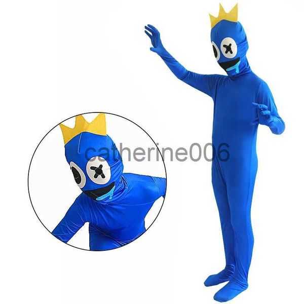 Disfraz para ocasiones especiales para niños, mono de Cosplay de monstruo azul, juego de terror, mono de monstruo, ropa x1004