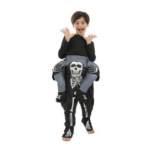 Occasions spéciales Costumes de squelette pour enfants drôles Piggyback Halloween Ride sur pantalon de crâne Eraspooky Cosplay Carnaval Pâques Pourim Robe fantaisie 230906