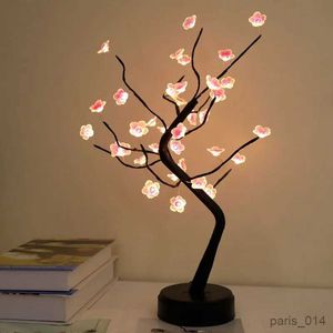 Speciale Gelegenheden Bladgoud Boom Led Licht Thuis Buiten Decoratie Bruiloft Nieuwjaar Cadeau Pruim Bloemen Lamp Slaapkamer Ornamenten R230928