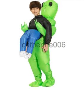 Speciale gelegenheden Groen Kinderen Volwassen ET Alien Opblaasbaar kostuum Anime Kostuums Jurk Mascotte Halloween Party Cosplay Kostuums voor Man Vrouw Jongens Meisjes x1004