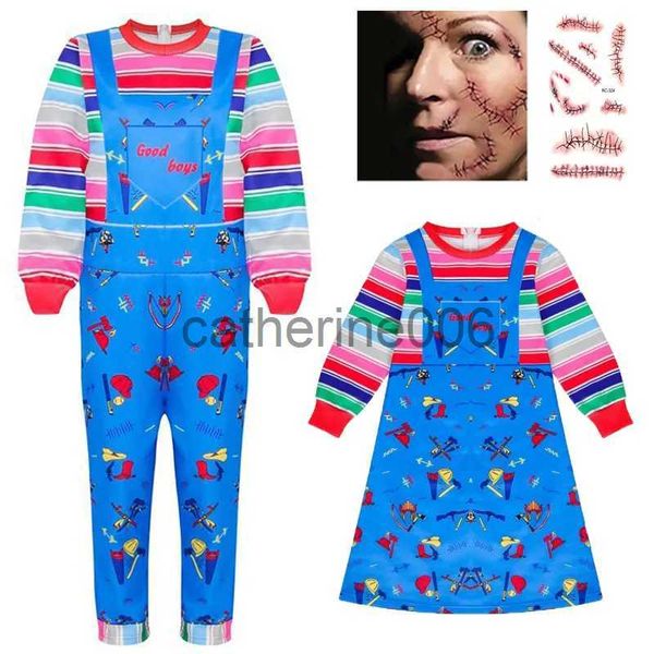 Occasions spéciales Halloween jeu d'enfant Cosplay mariée de Chucky Costume pour enfants garçon filles drôle horreur effrayant fête d'anniversaire Costume de noël x1004