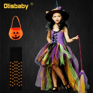 Speciale gelegenheden Halloween Kinderen Cosplay Witch Party Kleding Girls Tule Unicorn Dress Carnival Tutu Evil Queen Princess Frog Costume A220826