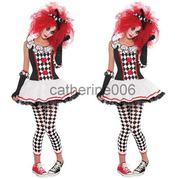 Ocasiones especiales Disfraz de Halloween para mujer Payaso de circo Disfraz de Joker Disfraces de cosplay de terror Fiesta de adultos Vestido de actuación en escenario x1004