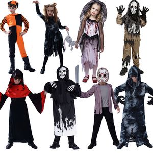 Occasions spéciales Halloween Kid Ghost Bloody Bride Chemise Zombie Costume Cosplay Fille Garçon Vêtements Performance Enfant Pourim 230825