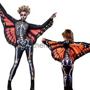 Occasions spéciales Costume d'Halloween pour femme Squelette Papillon Cape Effrayant Halloween Diable Fantôme Combinaison Fête Costumes Effrayants Enfants et Femmes x1004
