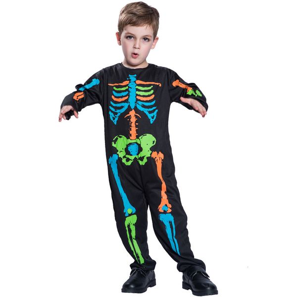 Ocasiones especiales Kid Halloween Scary Cosplay Coplay Anime Fancy Outfits Skeleton Jumpsuits Baby Girl Disfraz 230815
