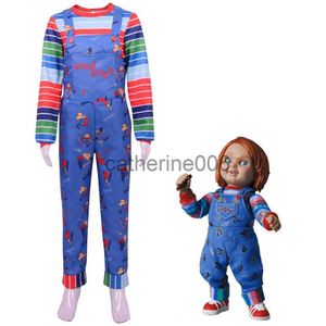 Speciale gelegenheden Kinderen Volwassenen Cosplay Film tv Enge Chucky-kostuumsets Good Guys Bruid van Chucky Horror Spookpop Halloween Verkleedfeest x1004