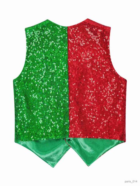 Ocasiones especiales Niños Niños Chaleco de baile Fiesta de Navidad Chaqueta puntiaguda brillante Chaleco para baile de hip-hop Disfraz de escenario R230928