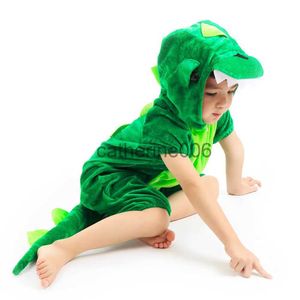 Speciale gelegenheden Kinderen Kind Dier Dinosauruskostuum Cosplay Jongens Kort Zomer Groen Kleuterschool Schoolfeest Student Spel Rollenspel Pak x1004