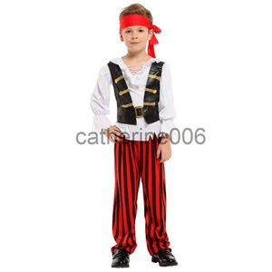 Occasions spéciales Enfants Enfant Rebelle Posh Pirates Costume Corsaire Garçon Cosplay pour Garçons Carnaval Fête Halloween Costumes Fantaisie Robe De Danse x1004